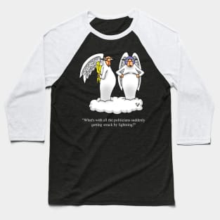 Funny Political Angel Cartoon Humor Baseball T-Shirt